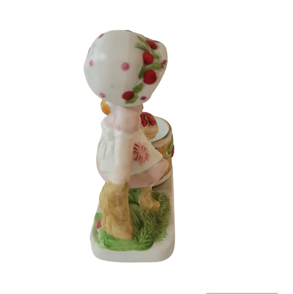 Vintage Jasco Strawberry Patch Girl Votive Holder